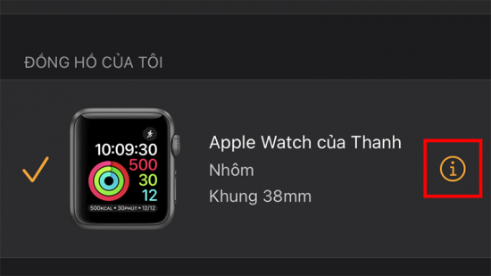 Cách hủy ghép nối Apple Watch với iPhone